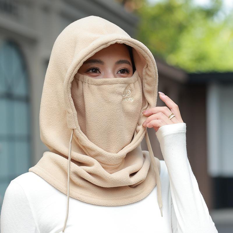 Scarf Mask Integrated Hat Women Autumn and Winter Couple Versatile Outdoor Riding Cold and Warm Neck Protection