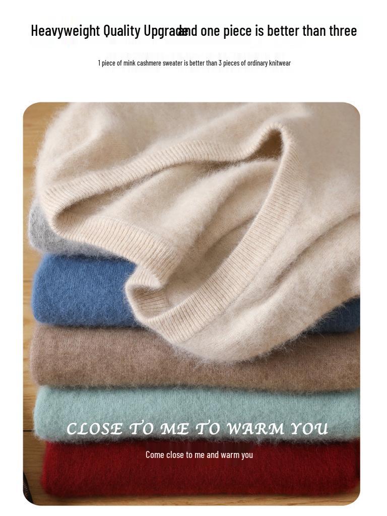 Men's Luxury Cashmere Knit V-Neck Sweater - Autumn/Winter Collection