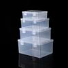 Transparent Rectangular Plastic Lock Empty Box, Sample Box, Spare Parts Packaging Box, Tool Mask Storage Box