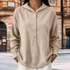 Women's Casual Color Hooded Long Sleeve Pullover Sweatshirt