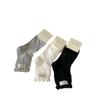 Korean Lace Cloth Label Solid Color Socks Versatile Pleated Lace Medium Tube Socks And Girls' Socks Stacking Socks