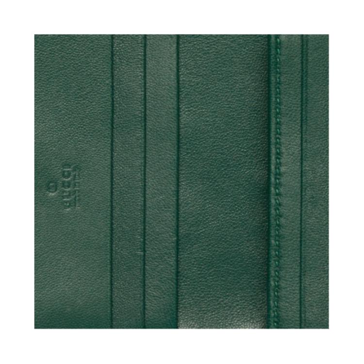 Gucci GG Marmont V Shape Quilted Double G Card Holder Napa Leather Wallet Unisex wallet Green 466492-AAFAX-3020