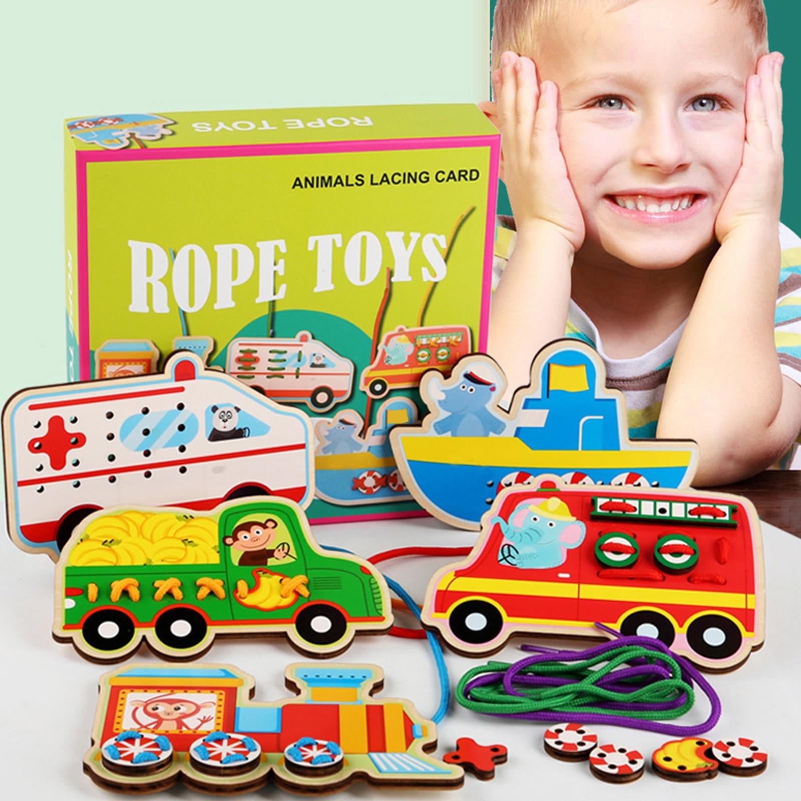 

Деревянная кружевная игрушка для дошкольного обучения, обучающая игрушка, подарочный набор