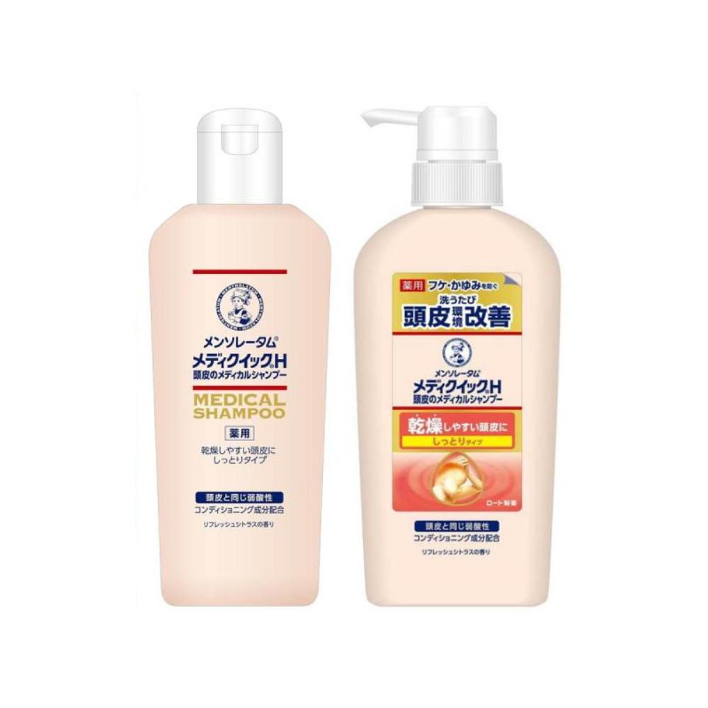 Rohto Mentholatum Mediquick H Scalp Medical Shampoo Moist Bottle 200ml  Pump 320ml