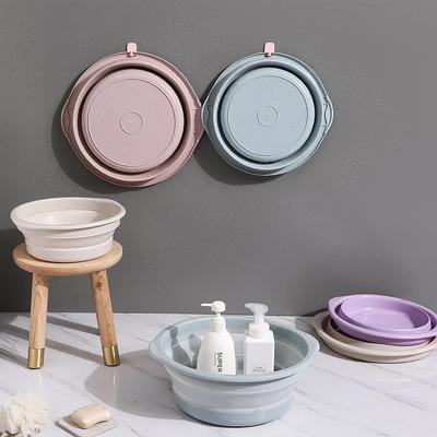 Travel Portable Folding Basin Folding Washbasin Folding Bucket Laundry Bucket Bathroom Accessories Household Cleaning Tools