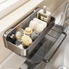 Küchenregal mit Saugnäpfen Spülbecken-Organizer mit Abtropfschale Handtuchhalter Multifunktionales Langlebiges Regal für Küche Badezimmer