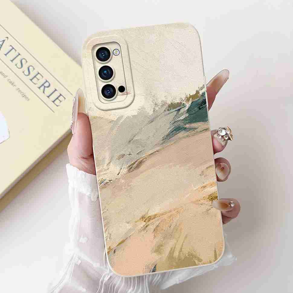 Für Oppo Reno4 Pro 5G Hülle CPH2089 Luxus Kunst Bemaltes Cover Für Oppo Reno4 Reno 4 Pro 5G Handyhülle Schutzhülle Weiche Abdeckung