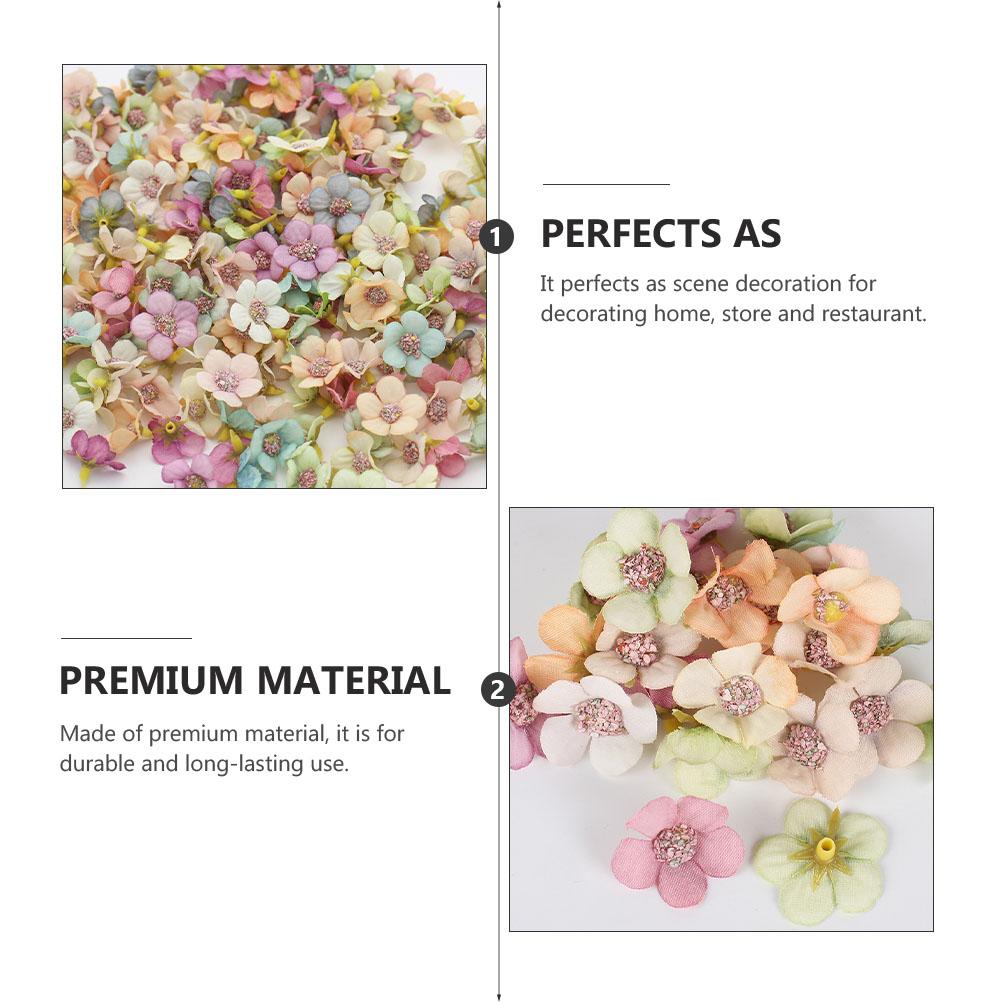 50 Pcs Flower Garland Simulation Silk Head Simulated Heads Decor Colorful Wedding Decors