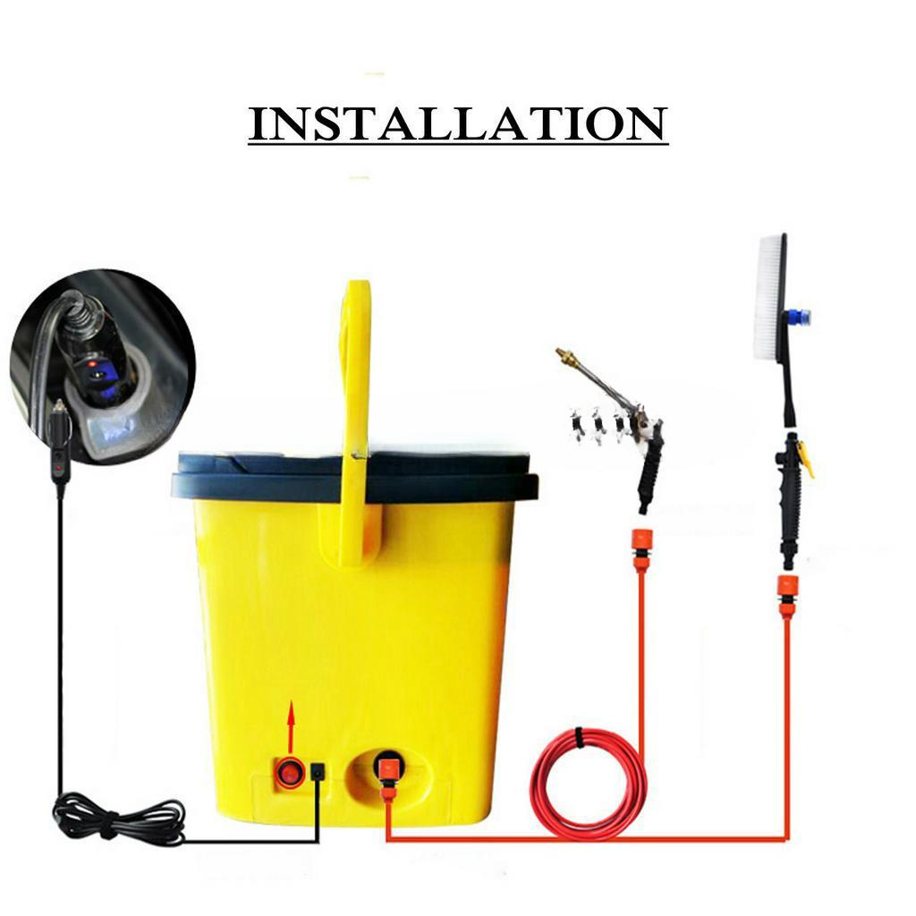 12v 36L Car Vehicle High Pressure Portable Jet Wash Kit Washer Cleaner Hose Tank