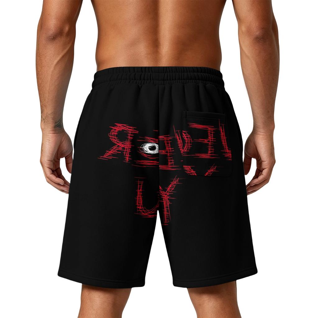 Men's Loose Fit Halloween Themed Athletic Shorts with Elastic Waistband and Multiple Pockets Casual Sportwear Bottoms for Outdoor Activities