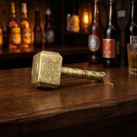 Hammer Bottle Opener, Viking Style Beer Opener with Magnet, Creative Home Bar Decoration, Heavy Duty Cap Remover, Bar Party Tool