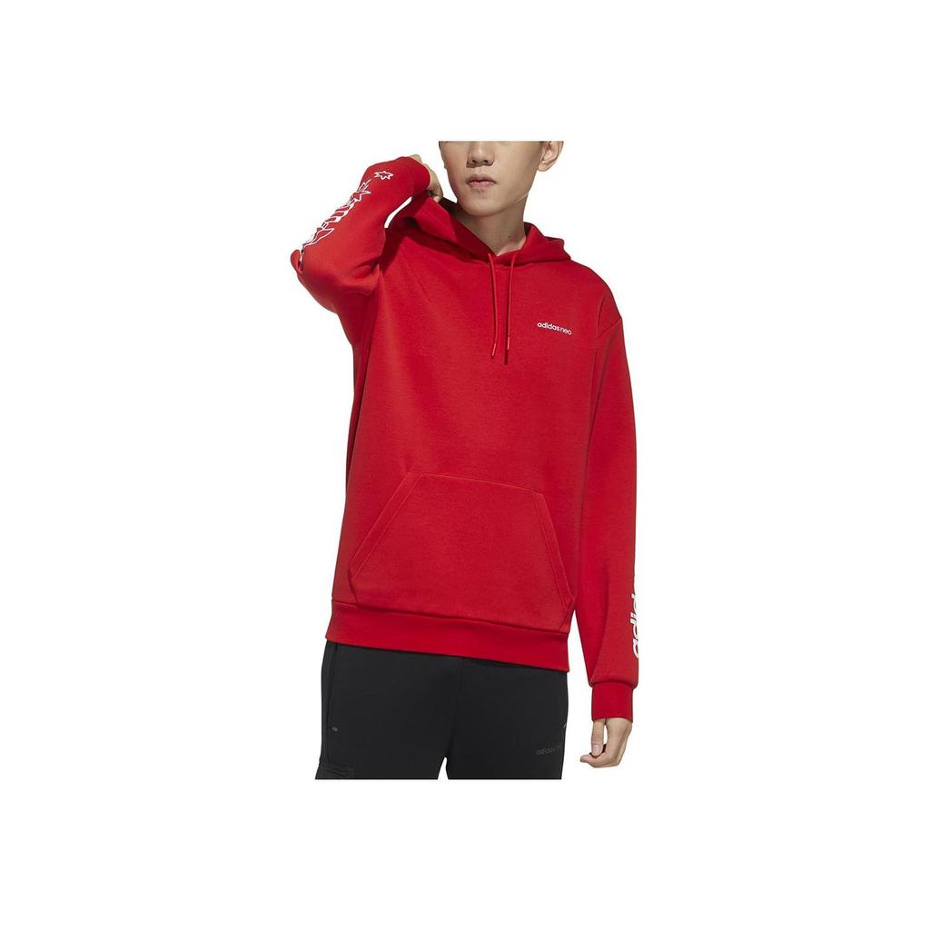 adidas Neo Art Hoodie New Year Limited Edition Printed Pullover Men Red GF7105
