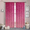 Rainbow Pink Shiny Printed Curtains Children's Room Bedroom Living Room Study Decorative Curtains 2 Pieces Home Decoration