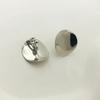 3.5cm Gold Plated Exaggerated Striped Round Clip On Earrings For Women Party Temperament Jewelry