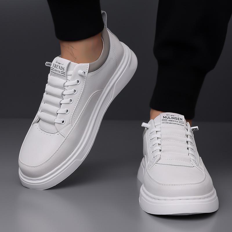 2025 New Spring and Autumn Black Board Shoes Men's Breathable Business Trend Versatile Men's Casual Black Shoes Men's Shoes