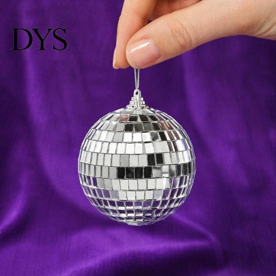 DIY Craft Supplies for Jewelry Making 6 Pcs Mini Silver Disco Balls, Hanging Mirror Ball Ornaments, Reflective Ornaments Christmas Tree Decoration