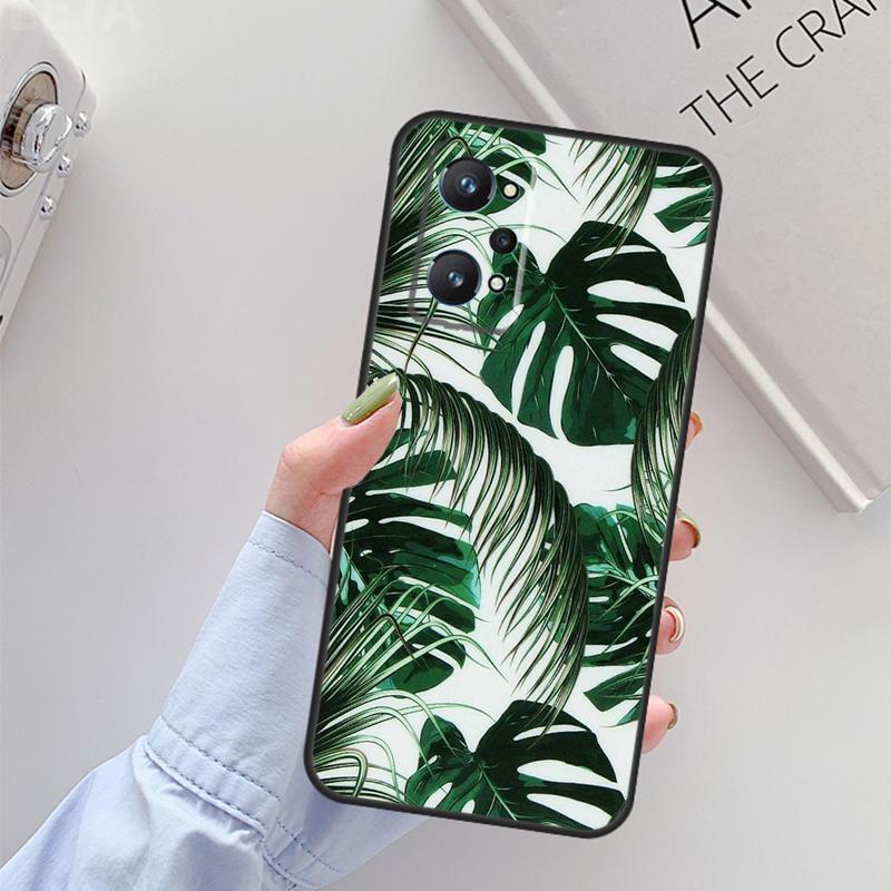 

Зеленый тропический лист для Realme 10 11 Pro Plus GT Neo 5 2T C21Y C30 C31 C33 C35 C55 OnePlus Nord CE 2 3 Lite Чехол OnePlus Nord 2T