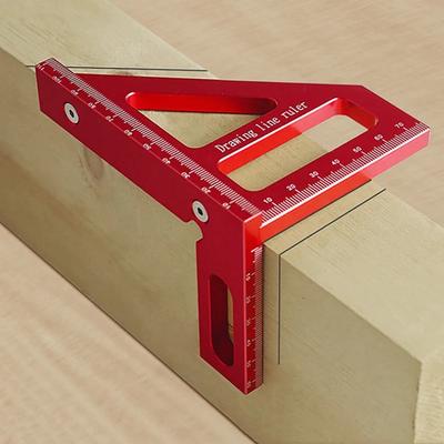 1PC Carpenter Square -Woodworking Square Protractor Aluminum Miter Triangle Ruler 3D Multi Angle 45/90 Degree Layout Measuring Ruler