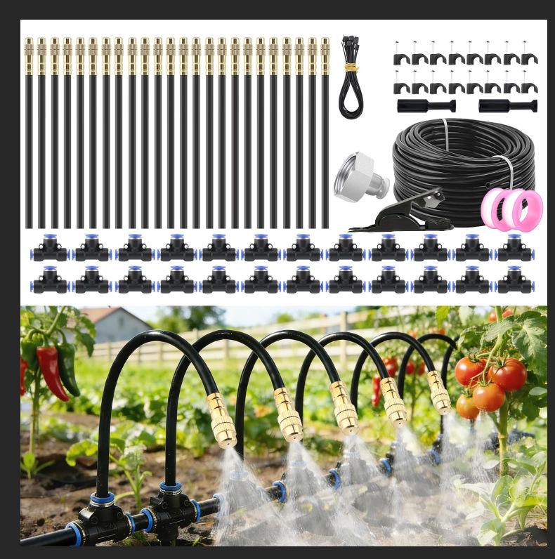 Universal Adjustable Micro-Atomizing Sprinkler Set for Irrigation, Cooling, and Humidification