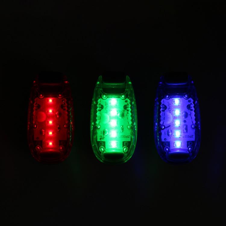 Luce di Sicurezza a LED a Cinque Luci per Bicicletta e Zaino: Luce di avvertimento multifunzionale per ciclismo e corsa all'aperto
