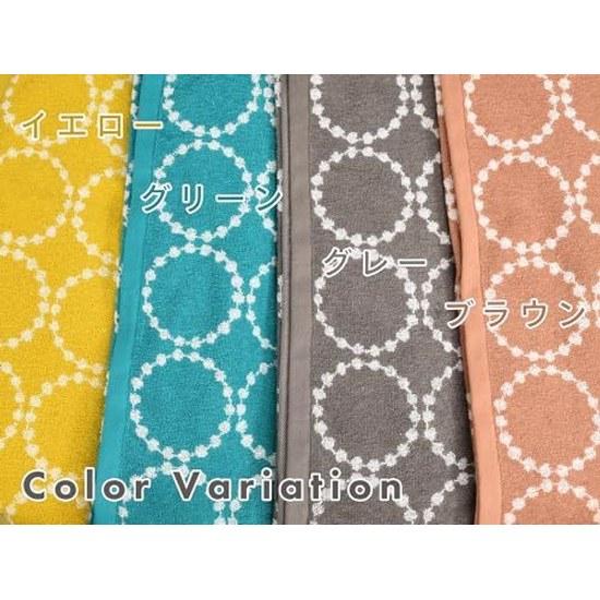 Kosugizen Daily Towel Bath Nordic Style Ihana GreenYellow 60120 Cm Moderate Volume Everyday Use 2-piece Set ASV-6911-2