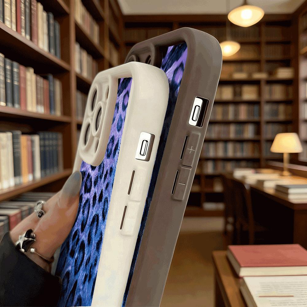 Blue Gradient Leopard Print Luxury Anti-Slip TPU Phone Case For Xiaomi Redmi Note 15 14 13 12 11 10 9 Pro Full Protective Cover