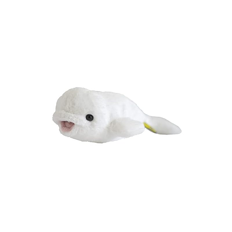 Sun Lemon Fluffy's Beluga Whale, Small, 14 X 26 X 8 Cm, Plush Animal, P-8512