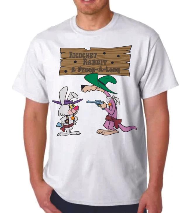RICOCHET RABBIT & DROOP-A-LONG CARTOON T-T-shirt HANNA BARBERA CEREAL XL