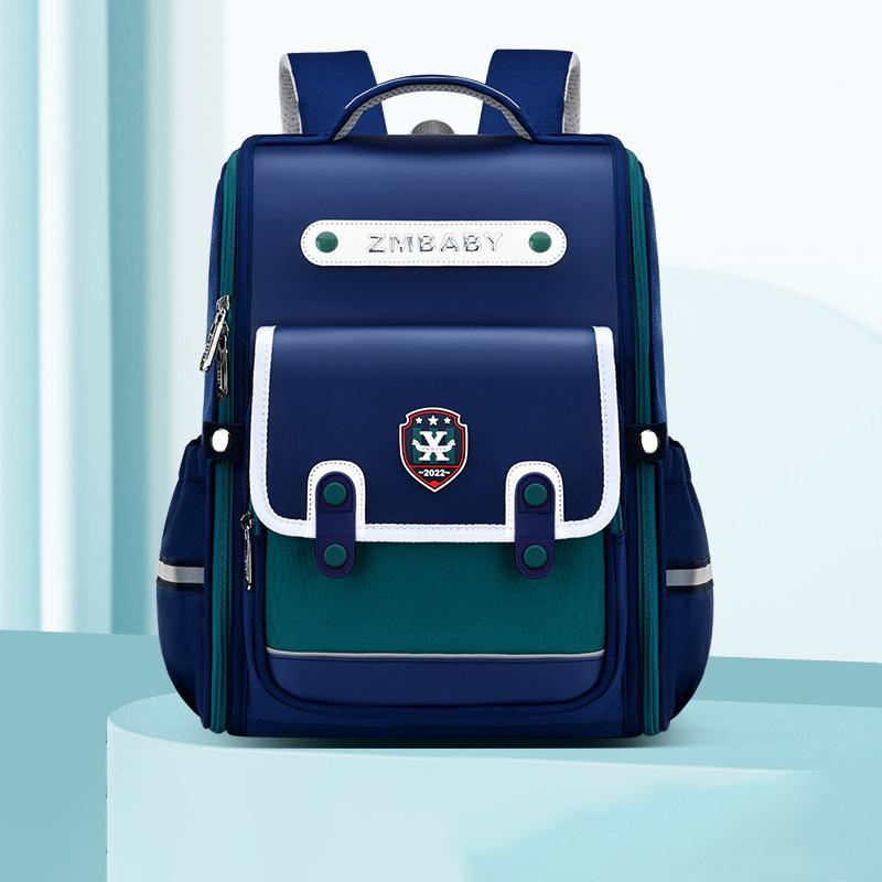 Grundschüler Kinder Britischer Stil Edle getäfelte Rucksäcke für Mädchen Jungen Neue Kinder Einfache Mode Große Taschen