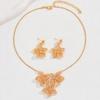 BLINGBAY Women's Jewelry Set Sweet Romantic Fashion Wedding Accessories Earrings Flower Pendant Necklace Set Girls Modern Jewelry Gift