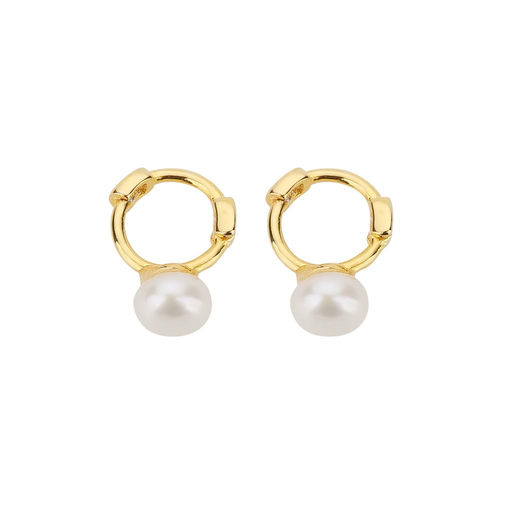 Charmy 18K, Silver 925 Mini Pearl Earrings