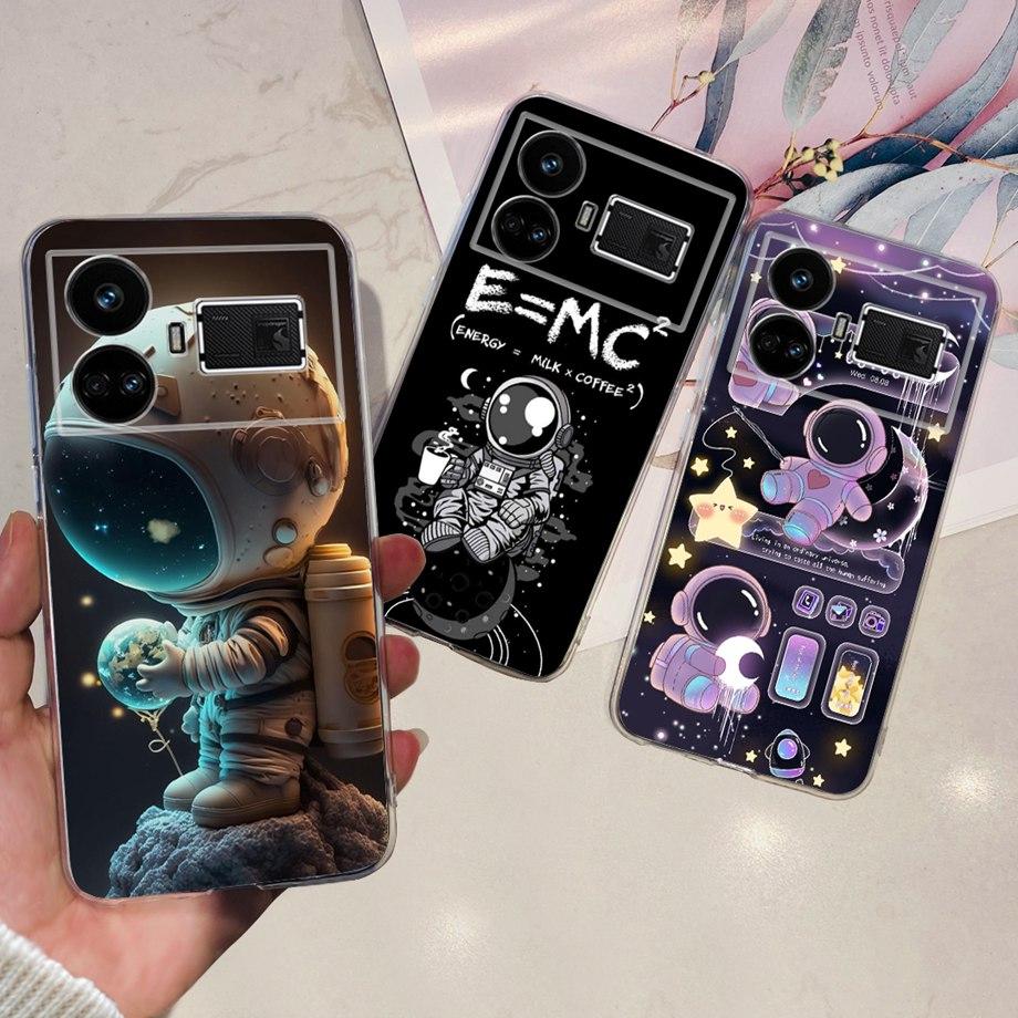 For Realme GT5 240w / GT3 / GT Neo 3 / GT Neo 5 Case Cute Cartoon Luxury Soft Silicon Transparent  Phone Case Back Cover Capas