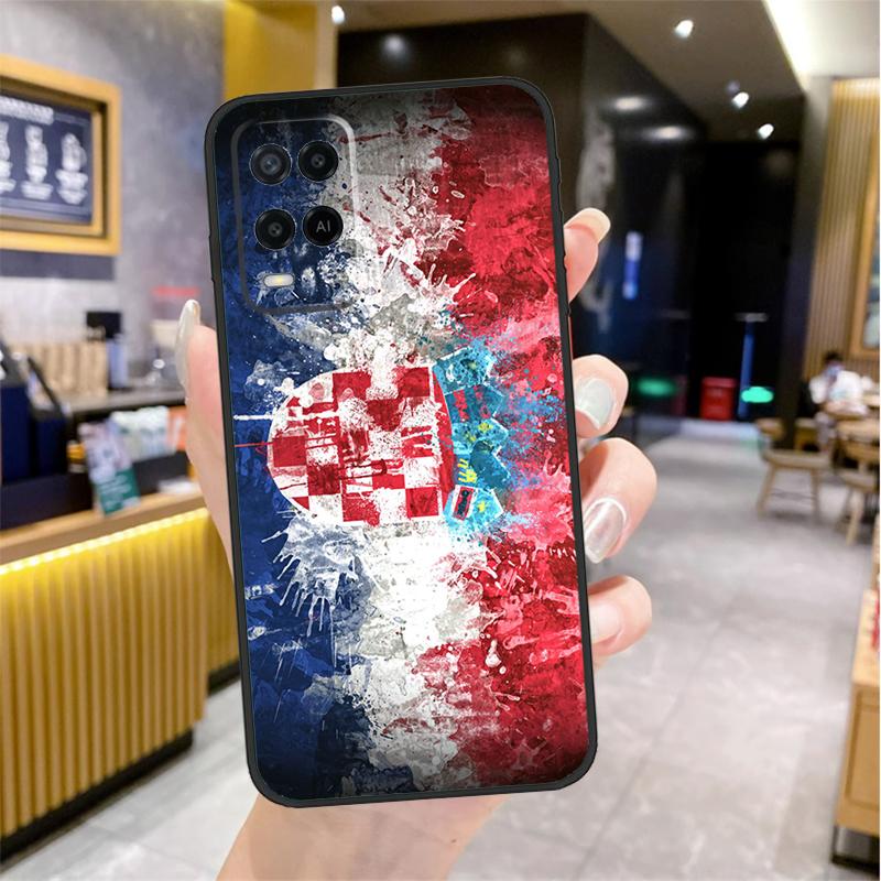Croatia Flag Case For Oppo A96 A76 A16 A17 A18 A60 A80 A40 A38 A58 A78 A98 A94 A74 A54 A15 A57 A77 A5 Pro