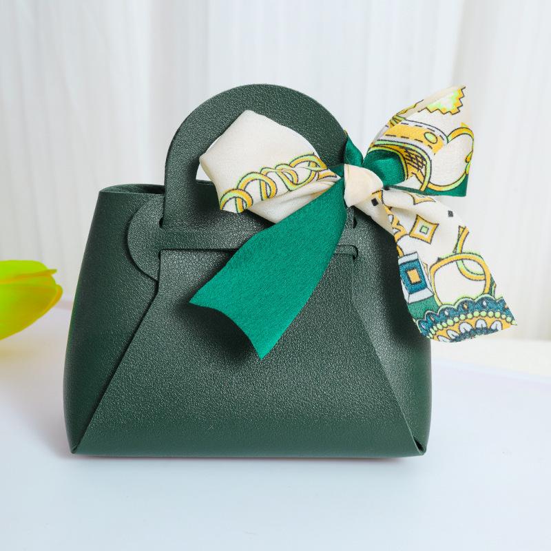 Europäische Handtasche aus PU-Leder im leichten Luxus-Stil & Süßigkeiten-Geschenkbox