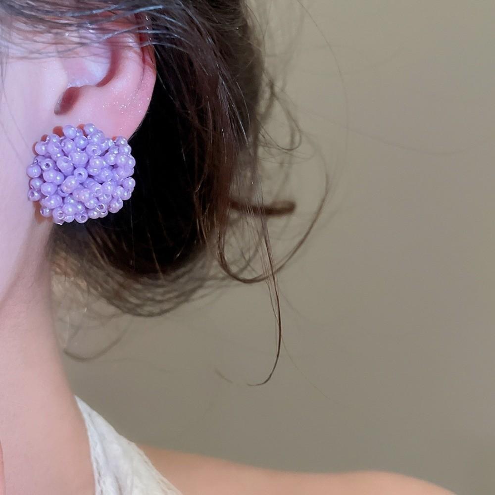 5 Pairs Floral Acrylic Flower Stud Earrings Acrylic Korean Style Earrings  Girl Gift