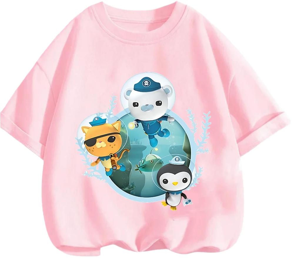 Hot Selling Kids T Shirt Octonauts Cute Design Soft Comfy School Wear Boys Girls Summer Outdoor Casual Clothing