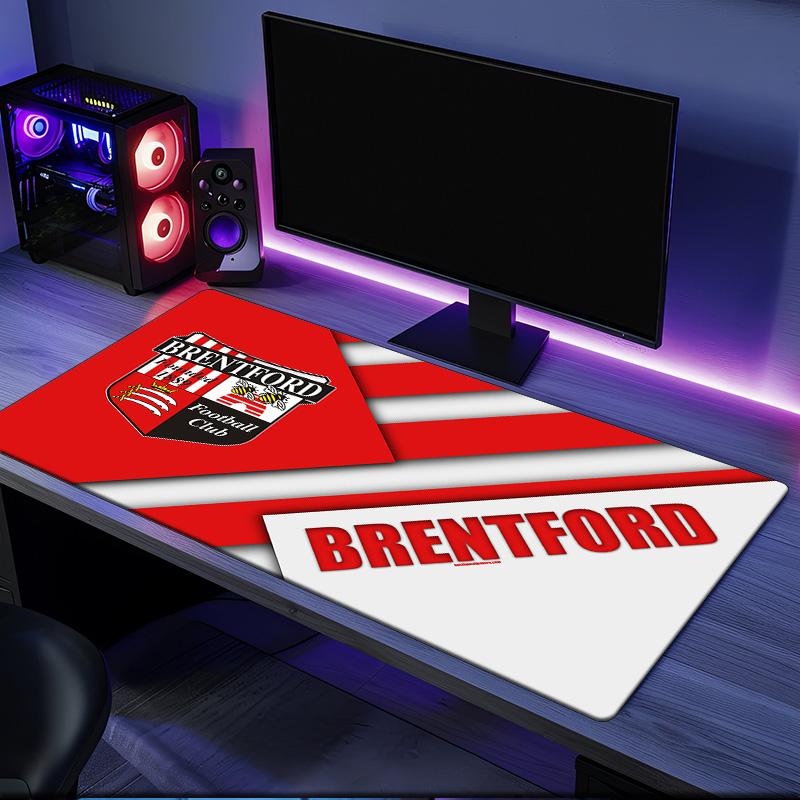 Brent-ford Football Club Crest Mouse Pad, Rubber Base, Mouse Pad for Gamers and Office Use, Gaming Desk , Easy To Clean Mat Christmas Fan Gifts
