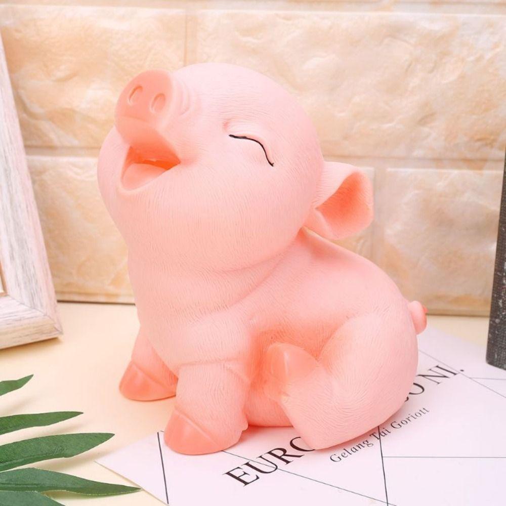 Cartoon Pig Piggy Bank Cute Zodiac Pig Ornaments Large Capacity Animal Saving Box  Home Decor