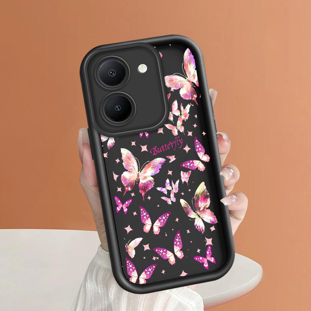 Soft Silicone Square Ladders Cartoon Pattern Full Cover Camera Protection Shockproof Case for iPhone Infinix Tecno Vivo