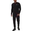 Emporio Armani EA7 Logo Pattern Slim Fit Crew Neck Long Sleeve T-Shirt Men Tops Black 8NPT28-PJVQZ-0208