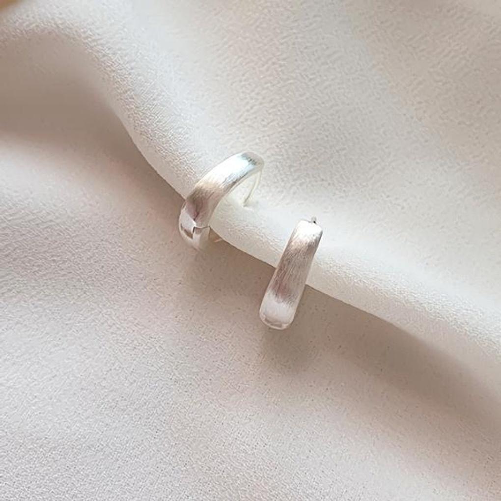 Women's Daily Matte Mini Toto Ring Earrings