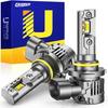 Fahren  9005/HB3 Light Bulbs,  % Ultra Brightness, 1:1 Mini Size, 6500K Cool White, 70000Hrs Long Service Life With Cooling Fan, Plug And Play, Pack