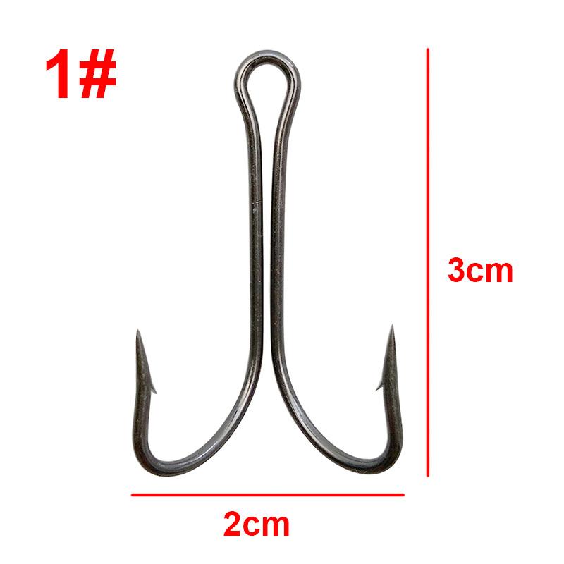 100pcs 9908 High Carbon Steel Double Fishing Hooks Small Fly Tying Double Fishing Hook For Jig Size 1 2 4 6 8 1/0 2/0 3/0 4/0