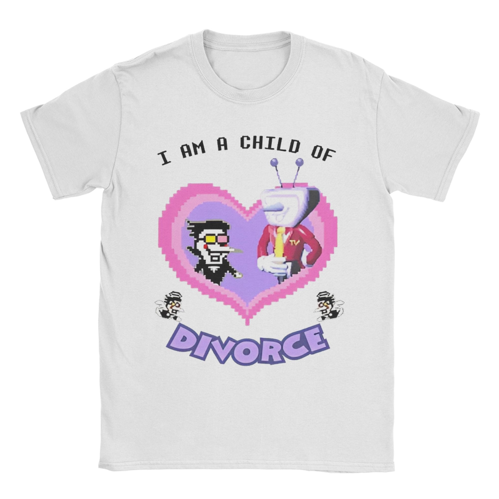 

Spamton and Tenna Child of Divorce Deltarune Game Short Sleeved Round Neck Y2k Tshirt Men New in Top & Tees Mens T-Shirt 71073 S