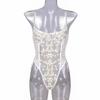 Body Sexy Transparent en Dentelle Broderie Bandage pour Femmes