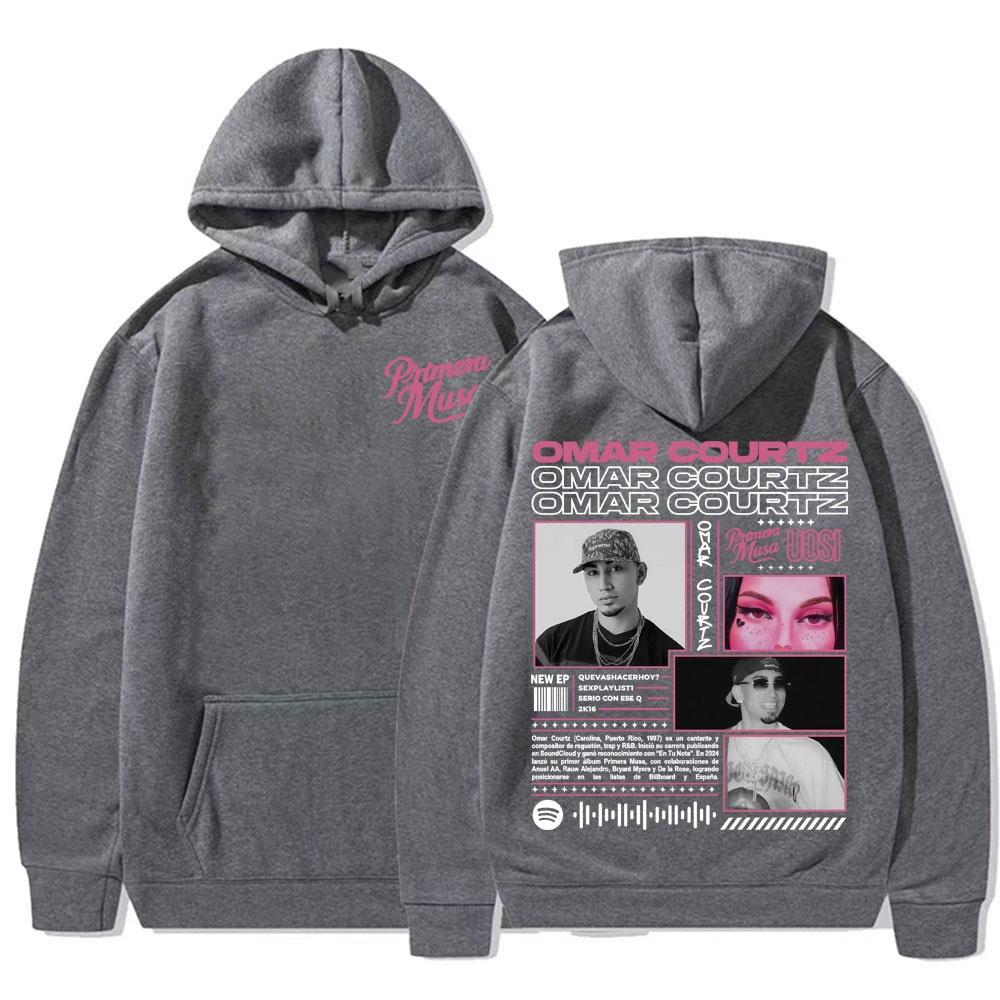 Omar Courtz Primera Musa Album Tour Merch Hoodie 2025 Fall/Winter Men's Women's Cotton Fashion Hip Hop Vintage Hoodie