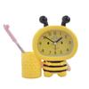 Cartoon Bee Alarm Clock With Pen Holder Cute Kids Wake Up Clock Silent Desktop Timer For Bedroom Study Room Decor