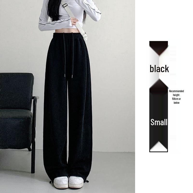 Pantaloni de trening gri cu picior lat pentru femei petite - Pantaloni jogger casual de toamnă 2024