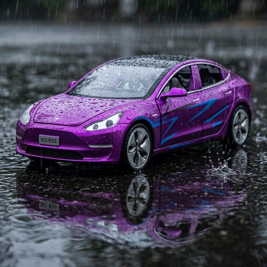 1:32 Model 3 Mid-size Luxury Sedan Alloy Metal Diecast Model Car Home Decoration & Collectibles Hobby Display Ornaments Holiday
