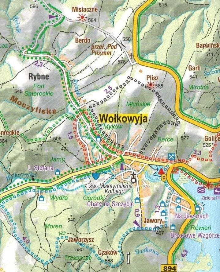 Solina Lake 1:25 000. Solina. Waterproof Pocket Map. Galileos